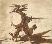 Callot Jacques Warrior with a Shield and a Sword - Hermitage